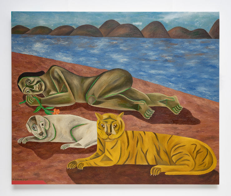 Salah Elmur, Napping by the Nile, 2024