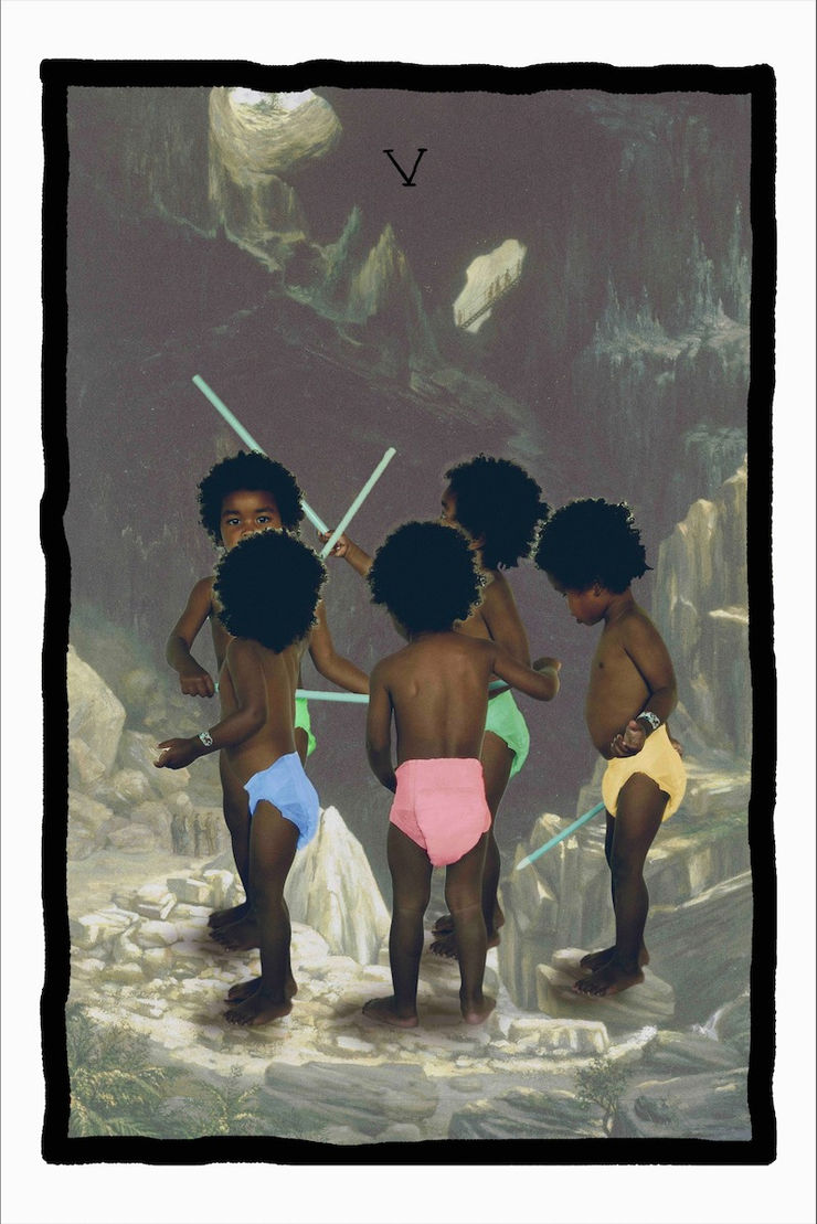 Atong Atem, 5 of Wands, 2025