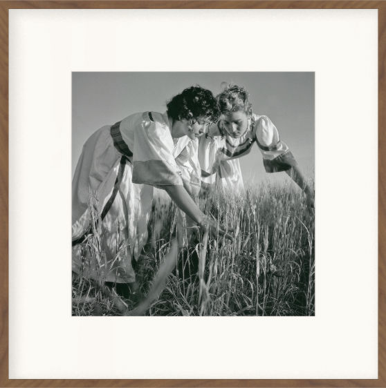 Rachel and Orna, Omer - Harvest ceremony, Kibbutz Ramat Yohanan, 1958 BAM1958023W12021-59