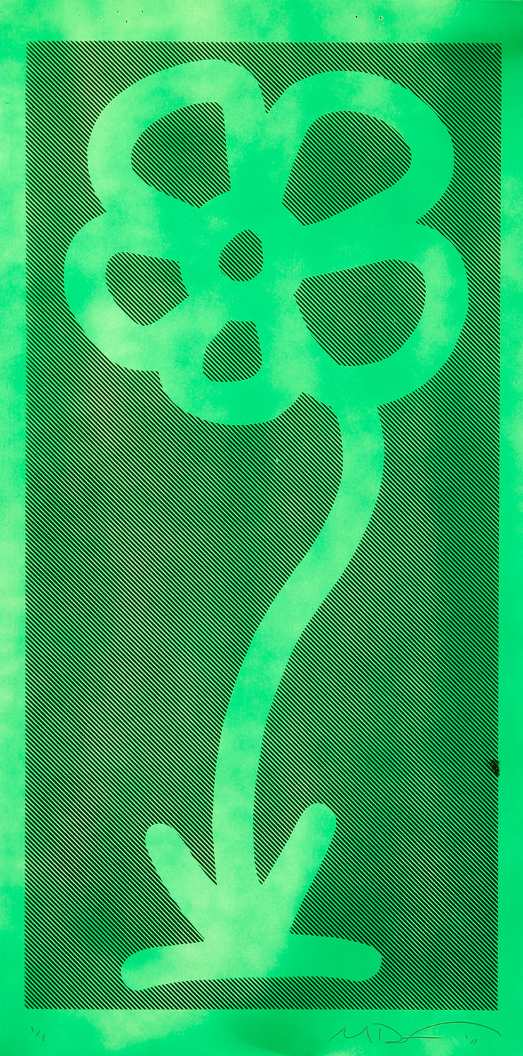 Michael De Feo, Flower (lines on green), Edition number 1 of 1, 2011