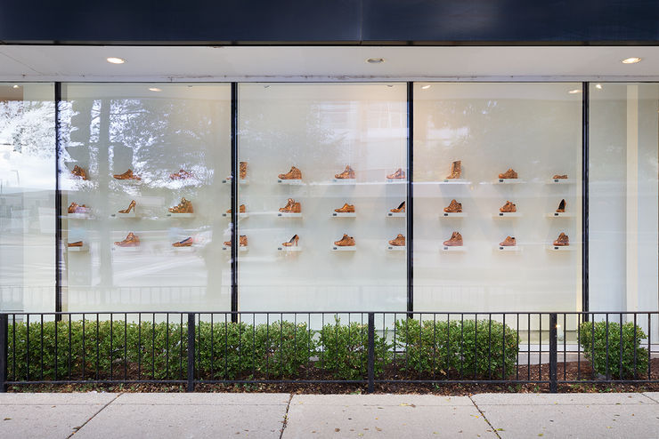 Kendell Carter WE, 2015 30 pairs of bronze plated shoes, 60 dogs tags, and 60 wood shelves