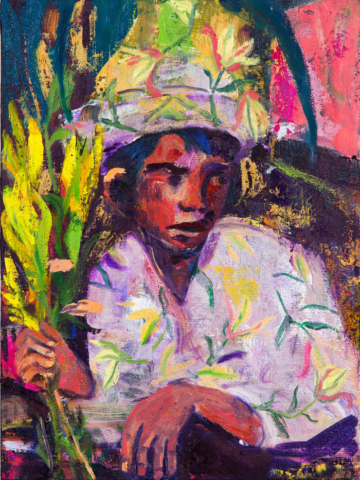 Maia Cruz Palileo Lilies, 2022 oil on canvas 16 x 12 in 40.6 x 30.5 cm