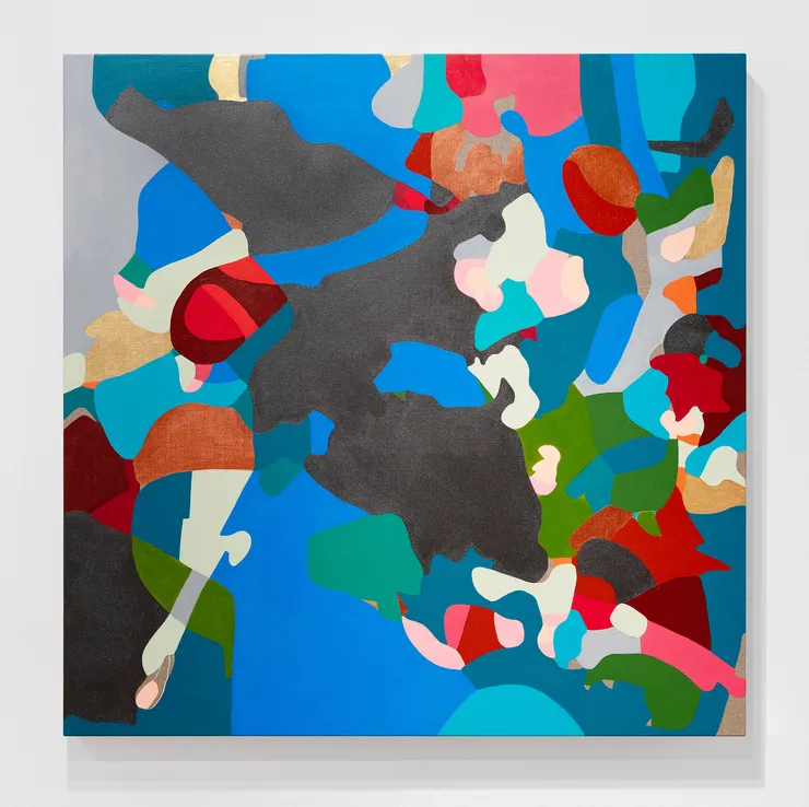 Candida Alvarez Flor de Caballo, 5, 2024 acrylic on linen 48 x 48 in 121.9 x 121.9 cm