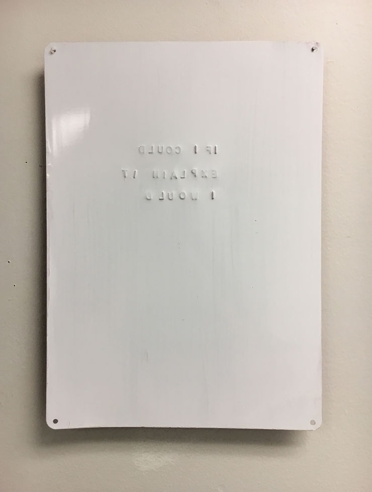 Joel Ross Explain It, 2017 enamel on aluminum 14 x 10 in. 35.6 x 25.4 cm