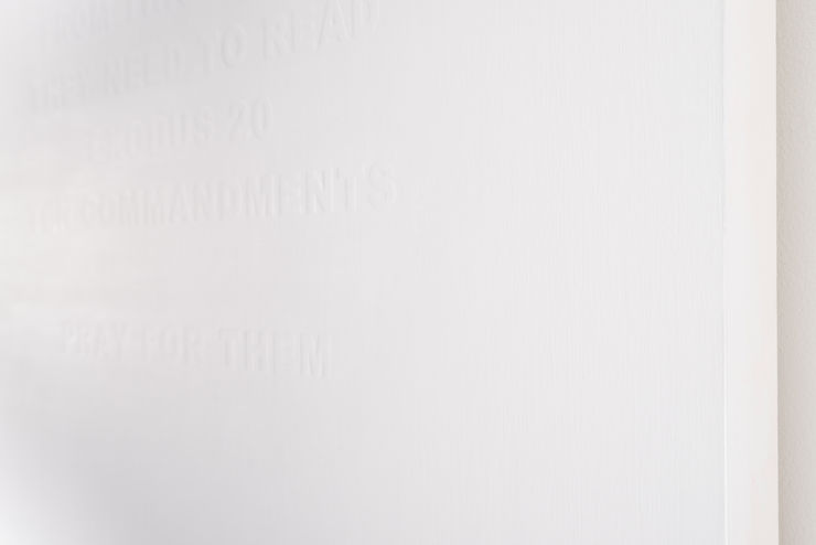 Joel Ross Thieves, 2017 Acrylic, plaster, and enamel on wood 36 x 43 x 3 3/4 in. 91.4 x 109.2 x 9.5 cm