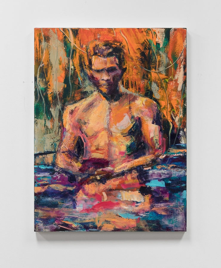 Maia Cruz Palileo La Guía oil on canvas 40 x 30 in 101.6 x 76.2 cm