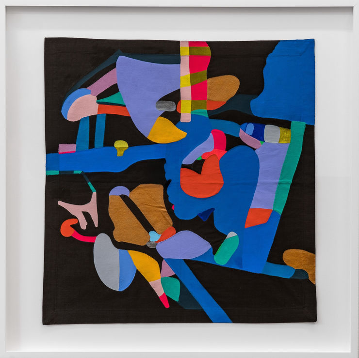 Candida Alvarez Arles #1, 2023 Flashe paint, pencil, gouache, and gesso on cotton 25 x 25 in (framed) 63.5 x 63.5 cm 20 x 20 in (artwork) 50.8 x 50.8 cm