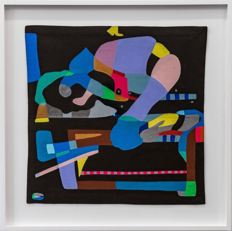 Candida Alvarez Arles #2, 2023 Flashe paint, pencil, gouache, and gesso on cotton 25 x 25 in (framed) 63.5 x 63.5 cm 20 x 20 in (artwork) 50.8 x 50.8 cm