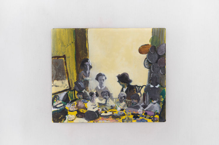 Norman Hyams, Party (Yellow Tablecloth), 2022