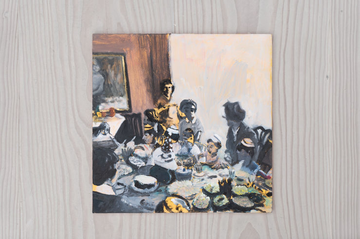 Norman Hyams, The Party (Orange and Pink), 2022