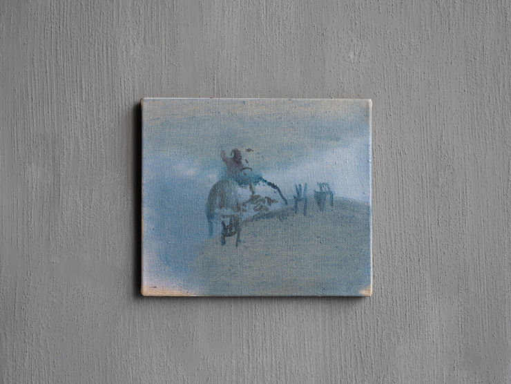 Norman Hyams, Self Portrait (working), 2017