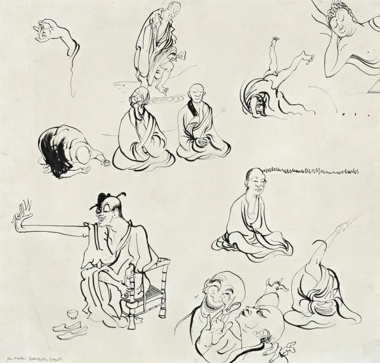 Brett Whiteley, Zen Monks, 1971