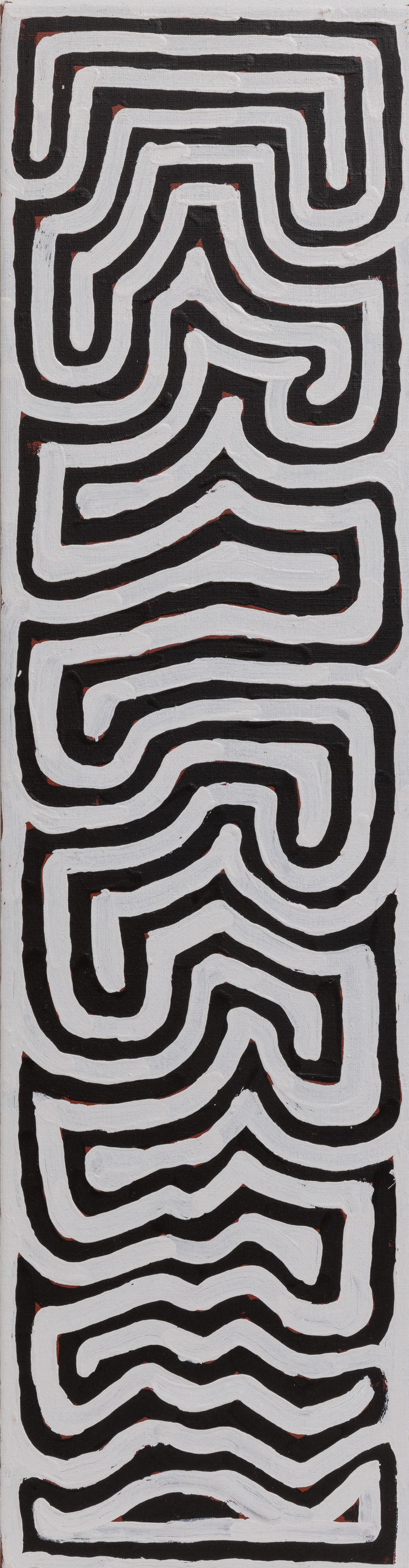 Aubrey Tjangala Untitled, 2024 Acrylic on linen 107 x28 cm