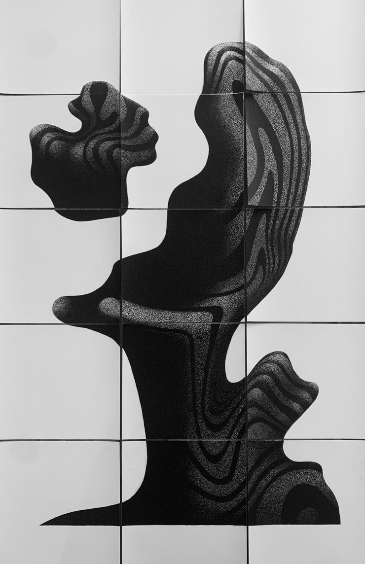 Max Vogelsee Vert Judith takes the head of Holofernes and eats it, 2024 Acrylic, ink and graphite on paper