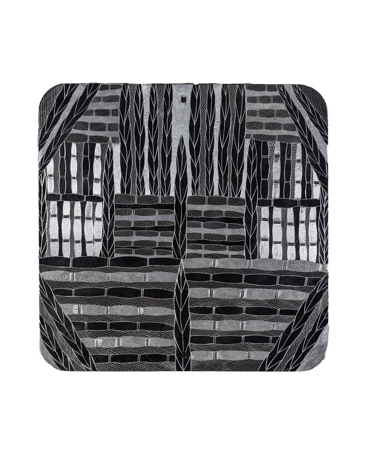 Bandarr Wirrpanda Yoku, 2023 Etched aluminium 60 x 60 cm