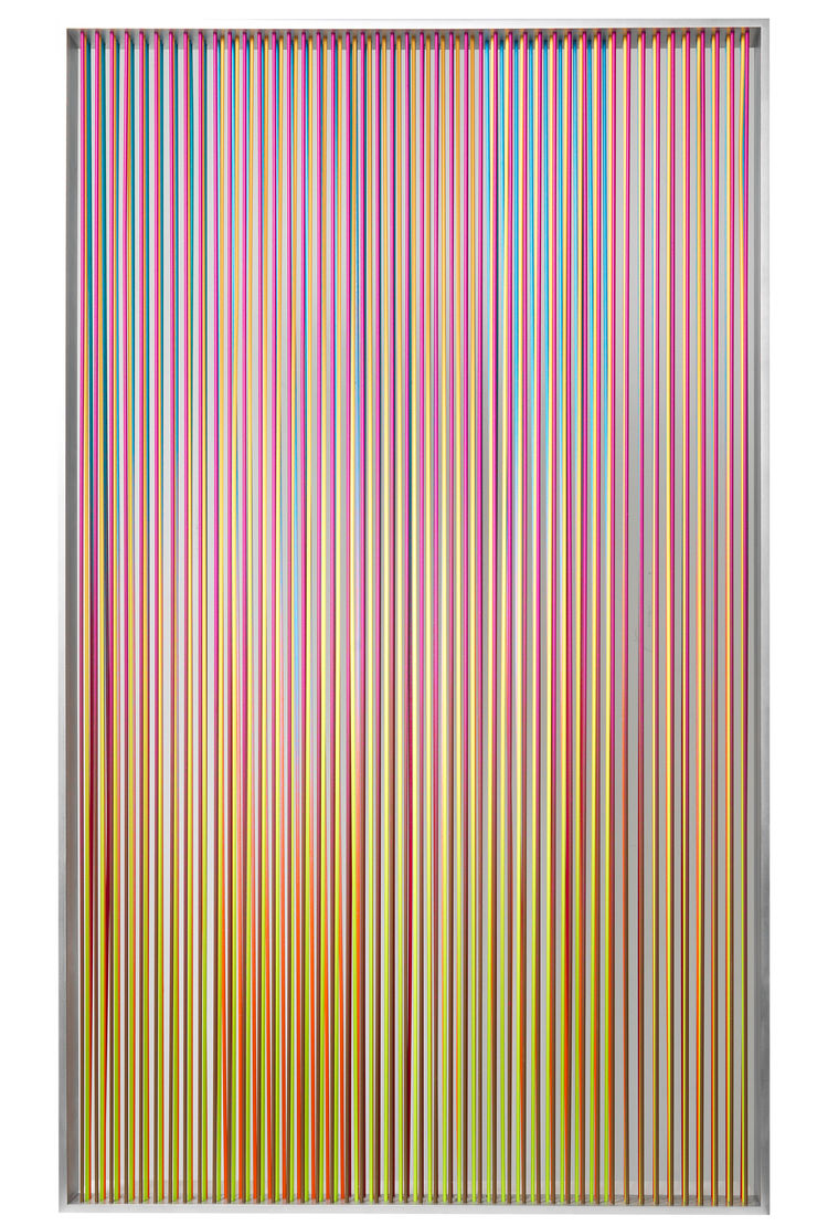 Drez Aurora , 2024 Acrylic on aluminium 198.6 x 120 x 8 cm