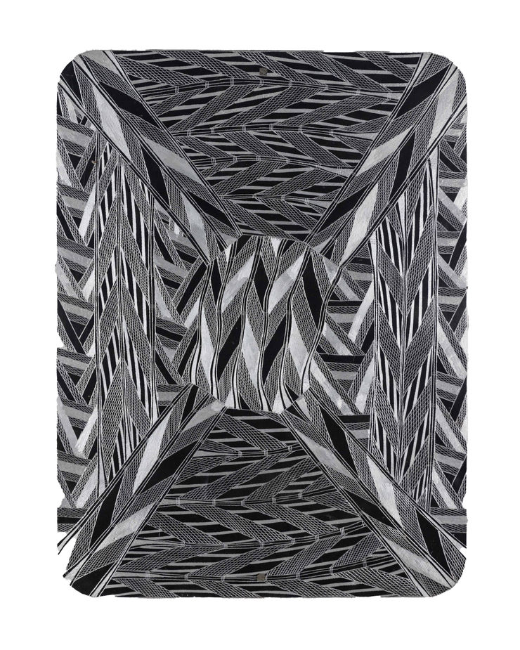 Bandarr Wirrpanda Dhuruputjpi / Lutumba, 2024 Etched aluminium 80 x 60.4 cm