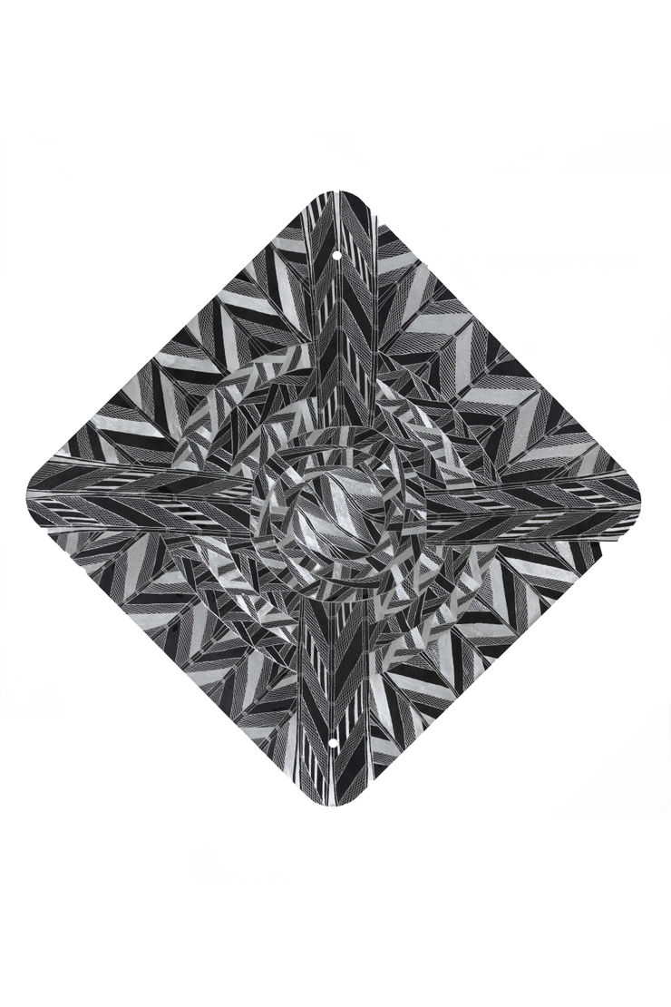 Bandarr Wirrpanda Oases in the Floodplain, 2024 Etched aluminium 75 x 75 cm