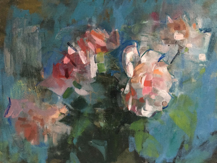 Roses on blue 1