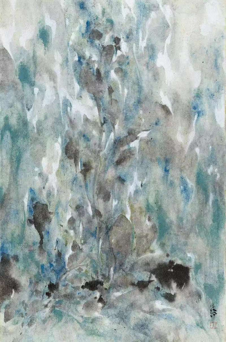 Pan Wenxun 潘汶汛, Rain Falls Flowers Bloom 雨中野花, 2020