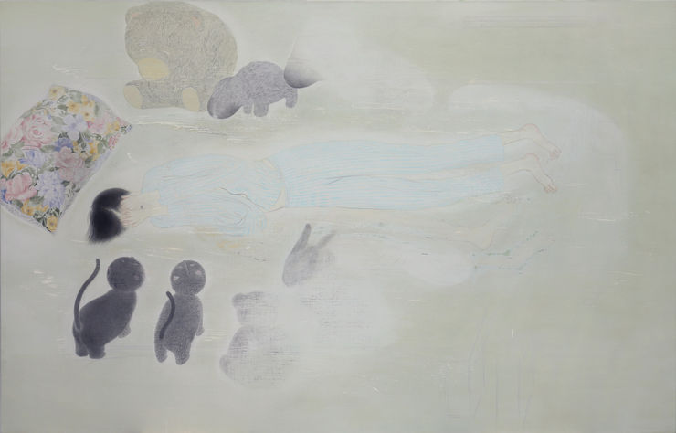 Stuffed Toys and floral pillow