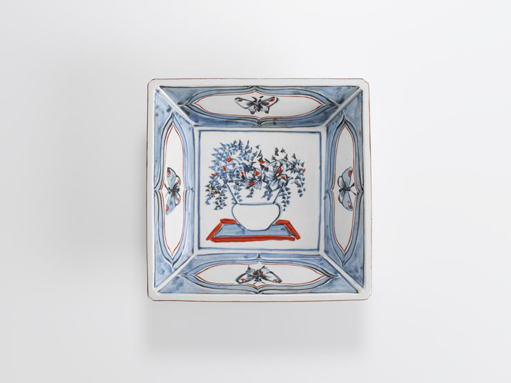 Tomimoto Kenkichi, Squared Plate, 1940