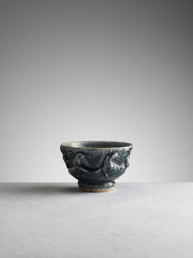 Kawai Kanjiro, Cobalt Blue Teabowl, c1955
