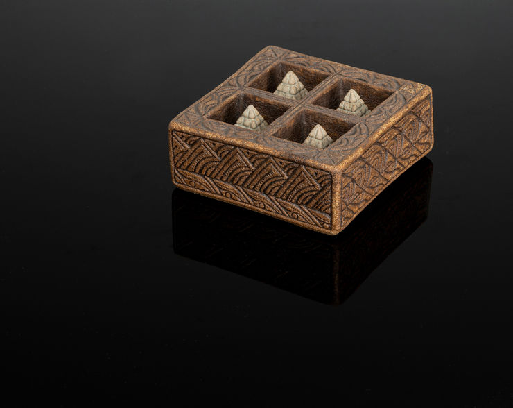 Ian Godfrey, Slab with Pyramids, c1980