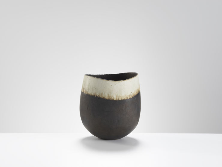 John Ward, Oval Black and White Vessel
