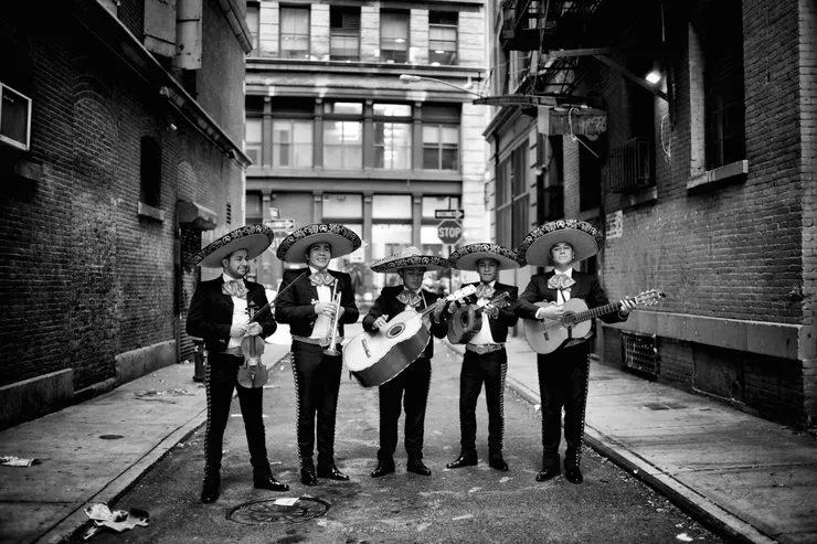 PHIL PENMAN, Mariachi Band in Soho, New YorkM, 2014