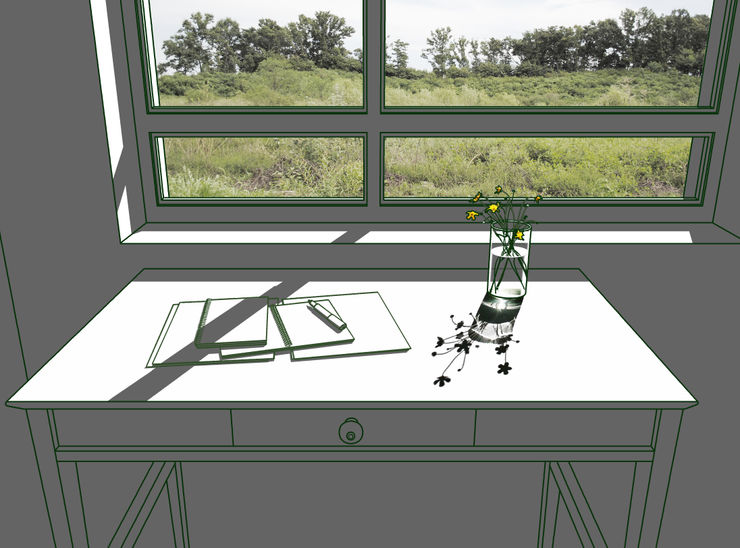 The Space with Sunshine XIV, 2025 Tempered Glass, Sandblast & LED Backlit 50 x 67 x 4 cm 19.7 x 26.4 x 1.6 in