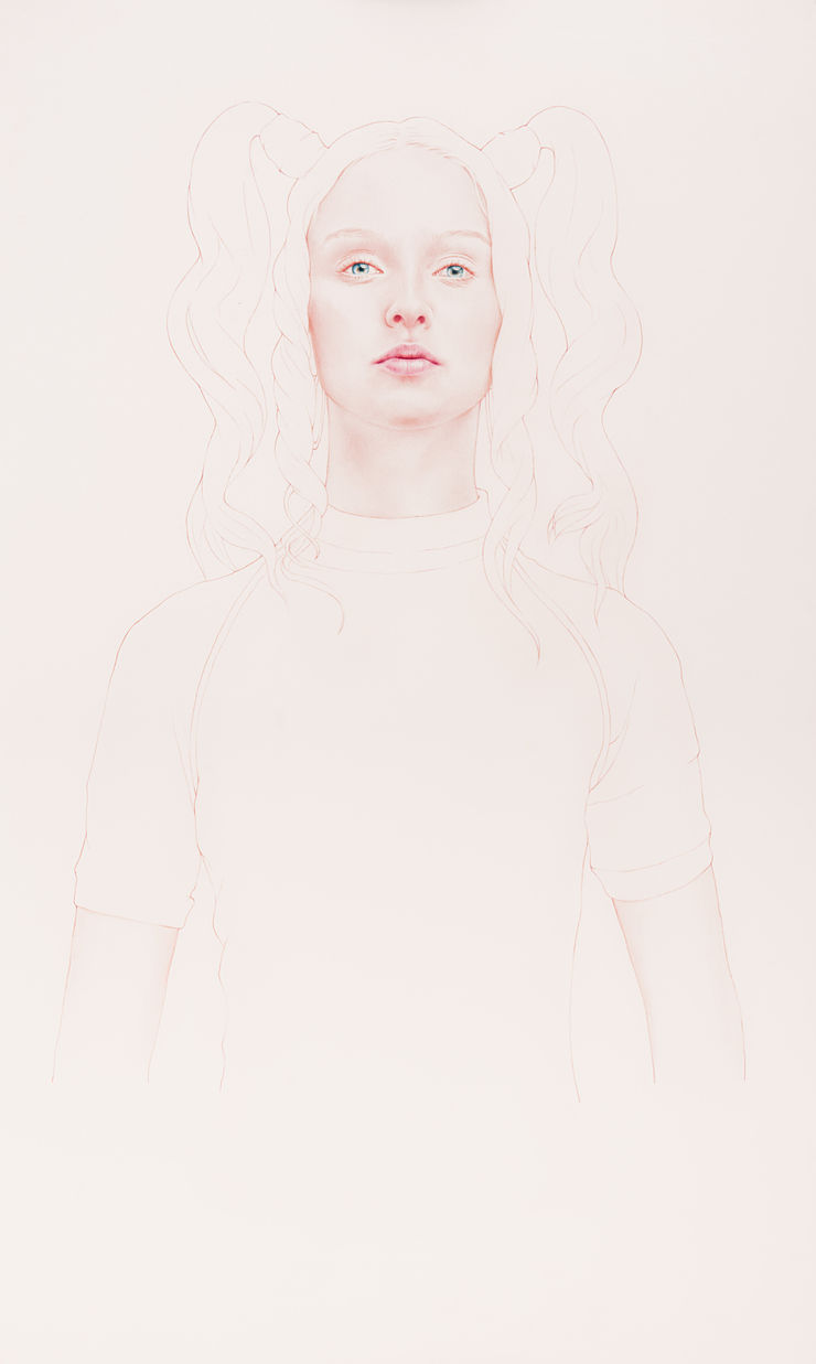 ON THE ROAD (ZAHARA LASER), 2019 Colour pencil on paper 87 x 68 cm 34 x 26.5 in