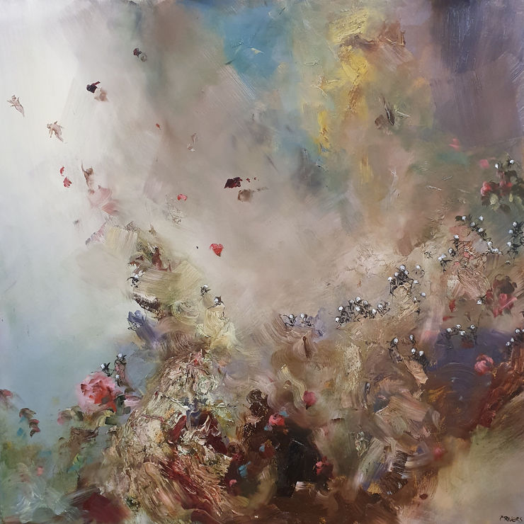 Angels Can't Fly II, 2020 Oil on canvas 100 x 100 cm 39.4 x 39.4 in