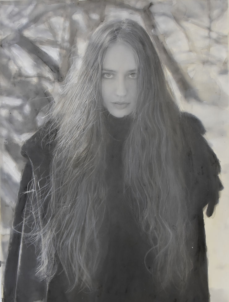 Yigal Ozeri Untitled; Lizzy, 2020 Watercolour on paper 71 x 56 cm 28 x 22 in