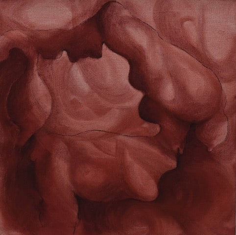 Study 1, 2025 Raw pigment, charcoal and pastel on linen 40 x 40 cm 15.75 x 15.75 in