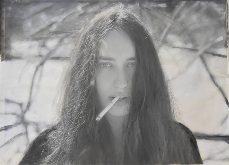 Yigal Ozeri Untitled; Lizzy, 2020 Watercolour on paper 56 x 71 cm 22 x 28 in