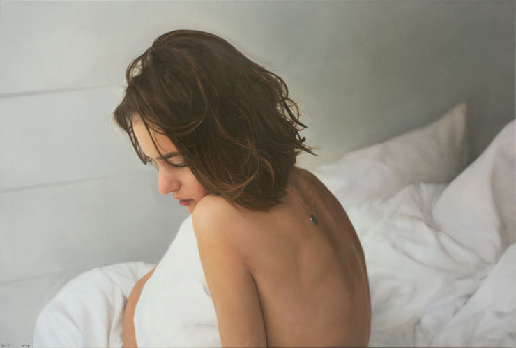 Yigal Ozeri Untitled; Olya, 2019 Oil on canvas 50.8 x 76.2 cm 20 x 30 in