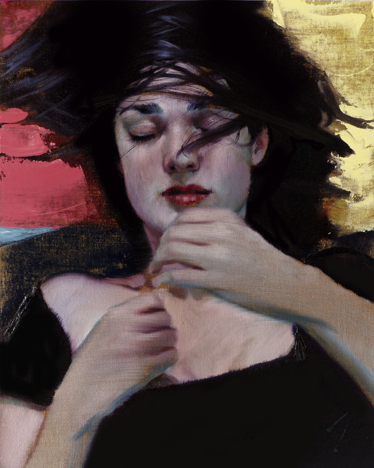 OBE, 2020 Oil on cradled linen panel 50.8 x 40.6 cm 20 x 16 in