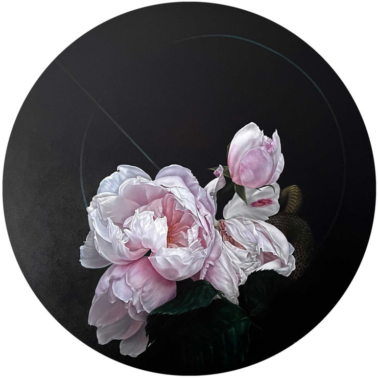 Without End, 2023 Oil on canvas 120 cm / 47.2 in diameter