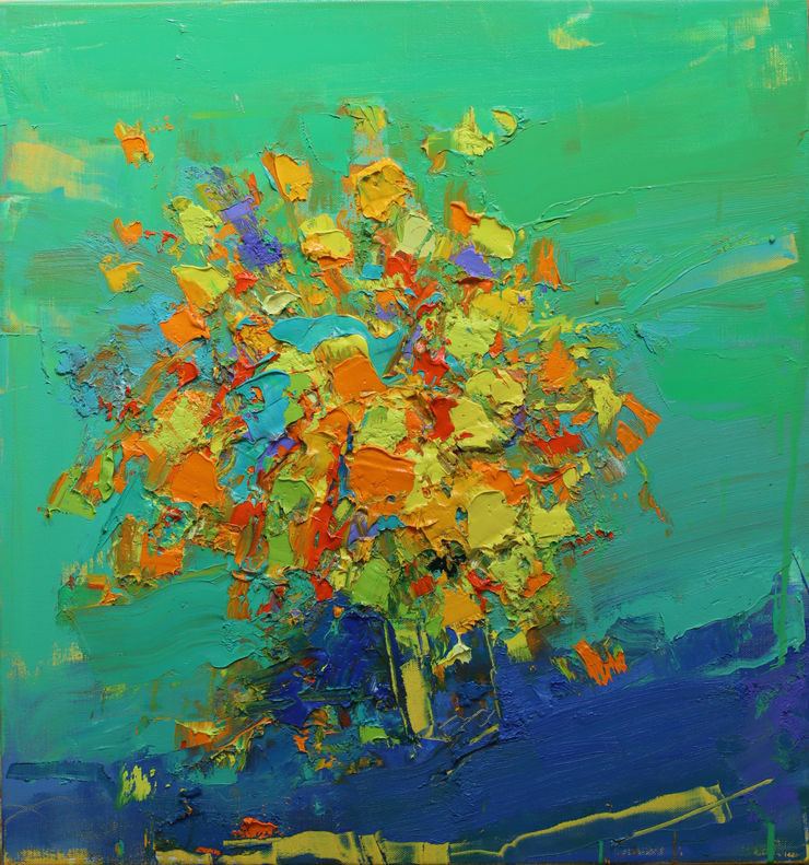 Whispers of Love, 2022 Oil on Linen 80 x 76 cm 31.5 x 29.9 in