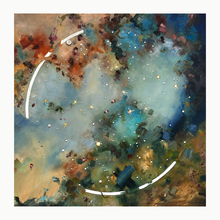 Hand-Finished Virgo, 2025 Individually dated edition of 10 Hand gilded by the artist in genuine 24k gold and silver leaf on Hahnemühle Fine Art Agave Paper 90 x 90 cm 35.4 x 35.4 in