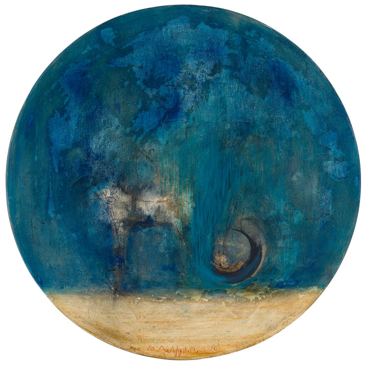 Vincitore, 2020 Fresco and mixed media on board 50.5 cm 19.9 in