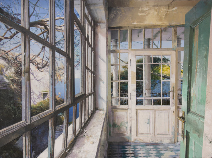 Luci della Grecia XVIII, 2022 Oil and mixed media on board 30 x 40 cm 11.8 x 15.8 in