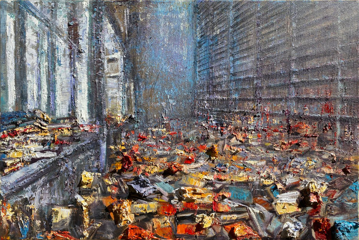 Studio naufragio, 2022 Oil on canvas 40 x 60 cm 15.8 x 23.6 in