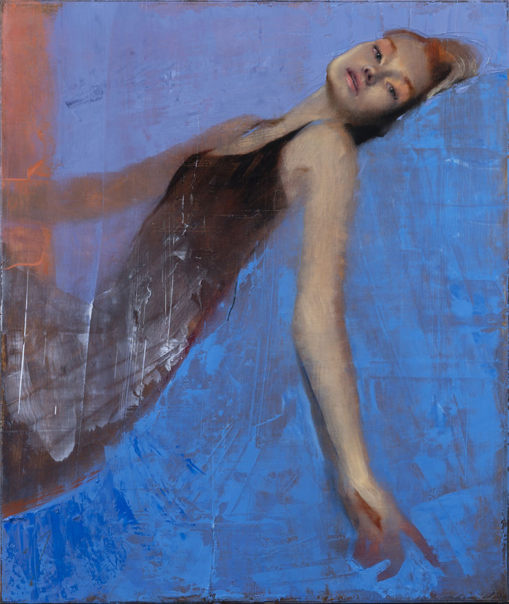 Blue Arc, 2018 Oil on cradled linen 66 x 55.9 cm 26 x 22 1/8 in