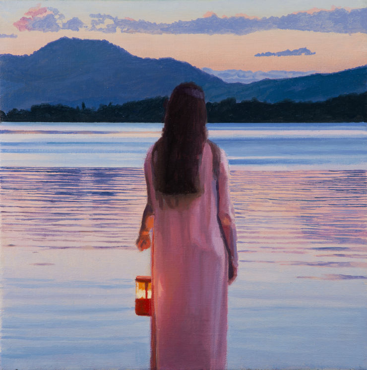 Loch Lomond Evening, 2024 Oil on canvas 30.5 x 30.5 cm 12 x 12 in
