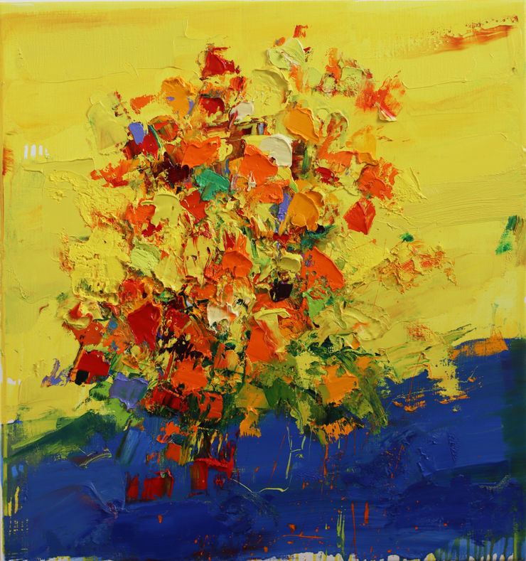 Whispers of Love II (An Ode to Vincent), 2022 Oil on Linen 81 x 75 cm 31.9 x 29.5 in