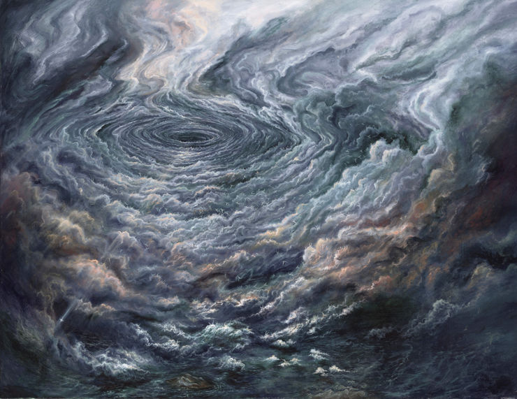Tzimtzum, 2023 Oil on linen 90 x 120 cm 35.4 x 47.3 in