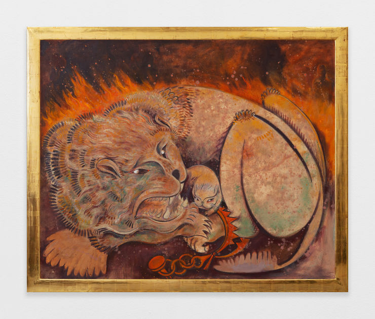 Man Fire, 2024 Oil on canvas 140 x 170 cm 55.1 x 66.9 in