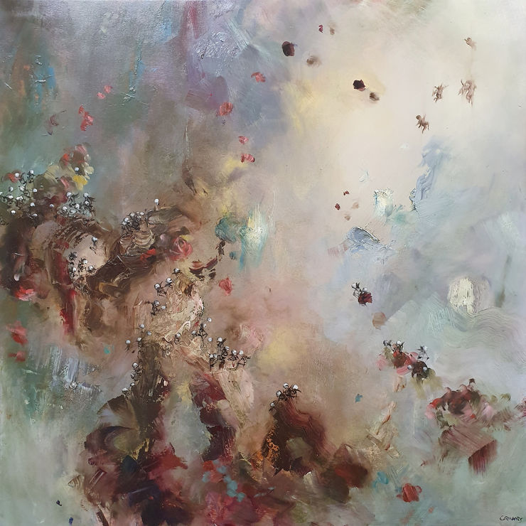 Angels Can't Fly I, 2020 Oil on canvas 100 x 100 cm 39.4 x 39.4 in